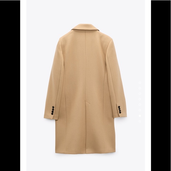 ZARA Menswear Style Wool Coat Manteco Light Tan - Picture 8 of 8